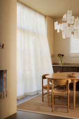 Sheer linen curtain - sand