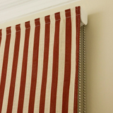 Scalloped Edge Stripe Roman Blind - Burgundy - Blackout Lined