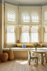 Sheer Linen Café Curtain With Rings - Off White