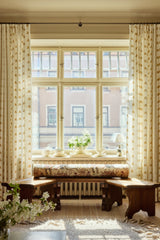 Sweet Pea Linen curtain - Mustard