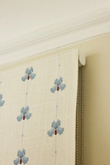 Sweet Pea Linen Roman Blind - Dove Blue - Blackout Lined
