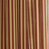 Stripe Linen Wave Ruffle Café Curtain - Burgundy