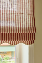 Scalloped Edge Stripe roman blind - Mustard