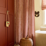 Stripe Linen curtain - Burgundy