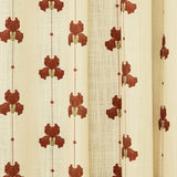 Sweet pea Linen curtain - Burgundy