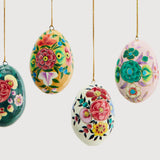 Tuva hand-painted decorative paper eggs - set of 6