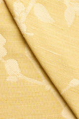 Sakura jacquard café curtain - Oat Yellow