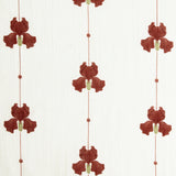 Sweet Pea Linen curtain fabric sample – Burgundy