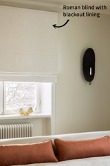 Linen roman blind - Pure white