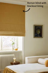 Linen roman blind - Mustard