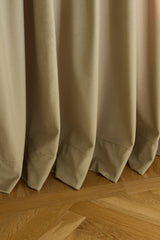 Velvet curtain - Olive Green - Blackout Lined