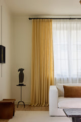 Linen curtain - Oat yellow