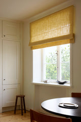 Linen roman blind - Oat Yellow