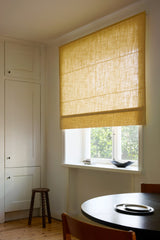 Linen roman blind - Oat Yellow
