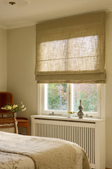 Linen roman blind - Olive Green