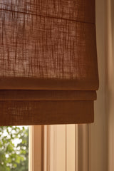Linen roman blind - Terracotta