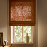 Linen roman blind - Terracotta