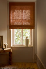 Linen roman blind - Terracotta