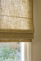 Linen roman blind - Olive Green