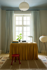Stripe Linen curtain - Dove Blue