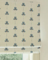 Sweet Pea Linen Roman Blind - Dove Blue - Blackout Lined