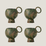 Avonlea stoneware Cup, forest green, set of 4