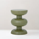 Alba green metal side table