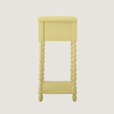 Salino pale yellow bedside Table, Pine