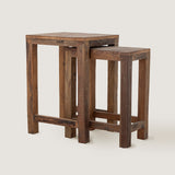 Galen side tables, set of 2, reclaimed wood