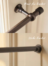 Sheer Linen Café Curtain With Rings - Petrol