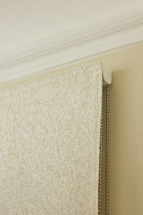 Bouclé Roman Blinds - Ivory - Blackout Lined