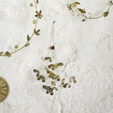 Aged brass mistletoe ornament - large