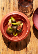 Salina glass bowl, Maroon red, pre-order