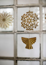 Engla hanging brass angel ornament