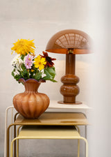 Hilma glass vase, Deep Apricot and lilac, pre-order