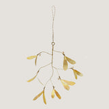 Mistletoe in brass with beads ornament - large