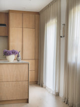Voile sheer curtain - sand