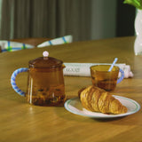 Duet glass mugs, amber & lavender, set of 2 (2 left)