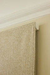 Bouclé Roman Blinds - Sand - Blackout Lined