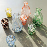 Alva mouth-blown water glass, sea green