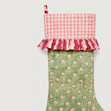 Att Pynta x Yonder Christmas stocking, green and pink star, pre-order