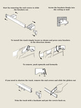 Custom length curtain track - black