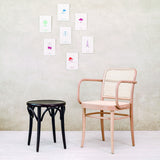 Ton armchair 811 natural with cane