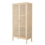 Mariana wood and cane wardrobe