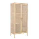 Mariana wood and cane wardrobe