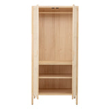 Mariana wood and cane wardrobe