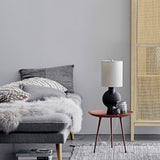 Sergio terracotta table lamp with linen lampshade