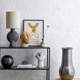 Sergio terracotta table lamp with linen lampshade