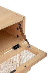 Manon wood and cane side table