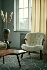 Velvet curtain fabric sample – Off-white